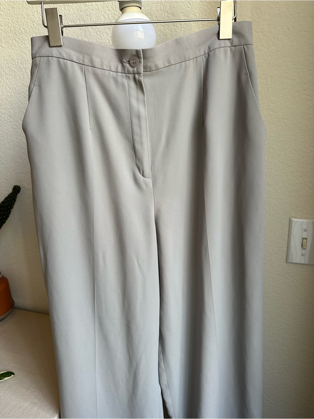 Harvé Benard Gray Wide Leg Trousers